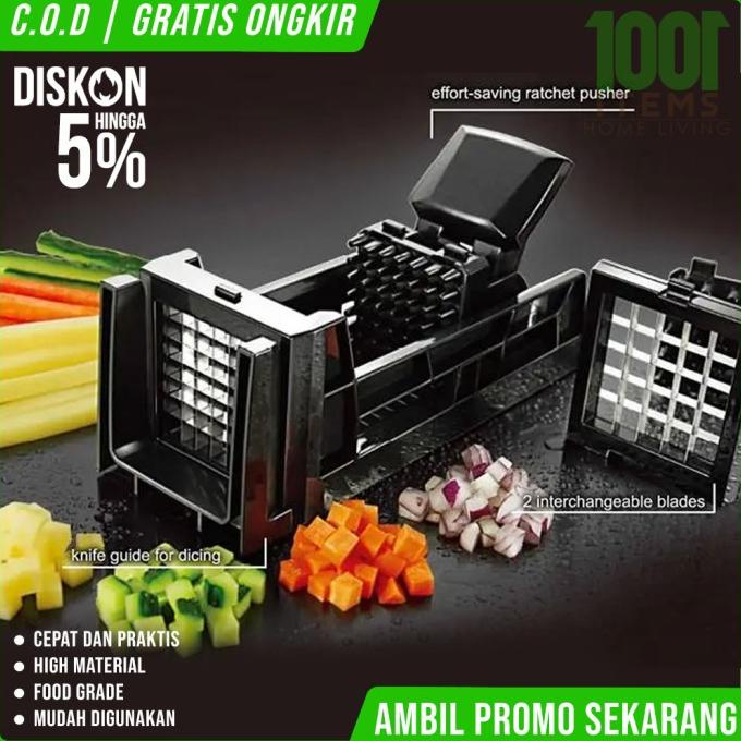 ] Dicer Alat Pemotong Kentang Buah Sayur Dadu Slicer Praktis Serbaguna