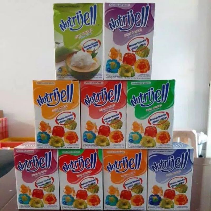 

Nutrijell varian rasa buah 1box isi 12 pcs