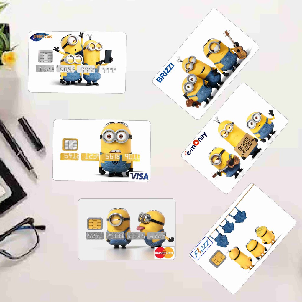 Stiker Minion Kartu Atm Emoney Flazz Shopee Indonesia