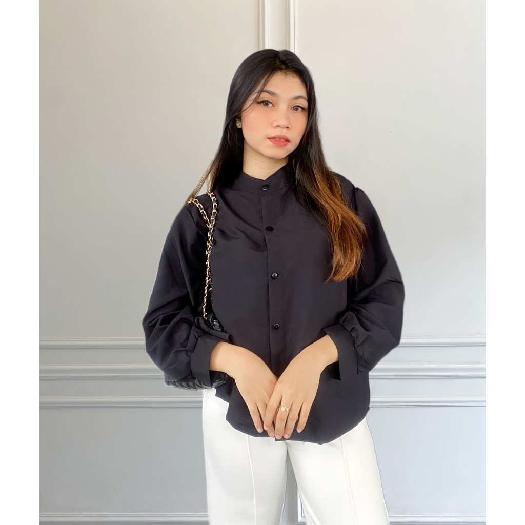 RD FASHION MSMO River Blouse Longsleeve / Blouse Wanita / Kemeja Crinkle / Kemeja Lengan Panjang