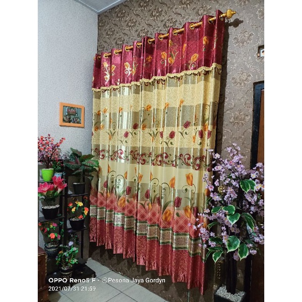 Gorden Blackout Import Model Poni Renda Cristal