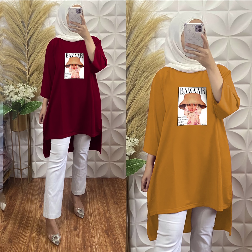 GR TUNIK OVERSIZE BASIC KAOS JUMBO GAMBAR PRINT DTF LEMBUT (BUKAN SABLON) TUNIK BABYTERRY SR06