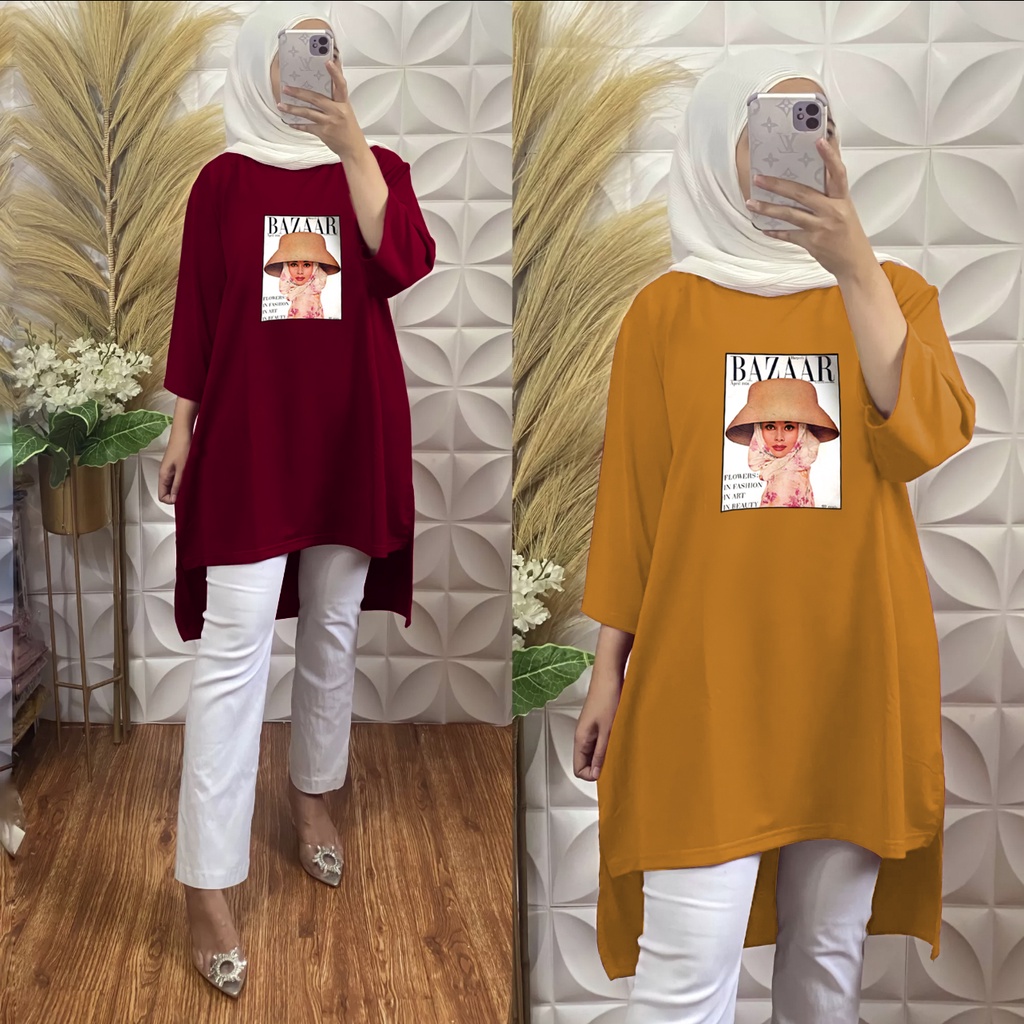 GR TUNIK OVERSIZE BASIC KAOS JUMBO GAMBAR PRINT DTF LEMBUT (BUKAN SABLON) TUNIK BABYTERRY SR06