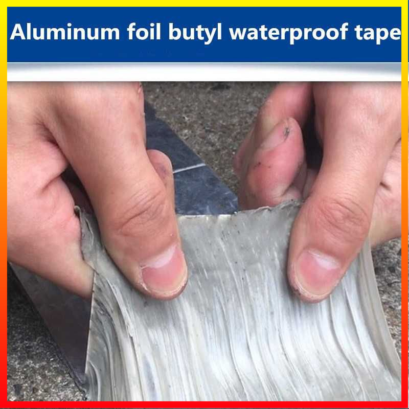 Lakban Aluminum Foil Resistensi Temperatur Tinggi Tahan Air Butyl Waterproof Adhesive Tape 5 m - 7ROT6VSV