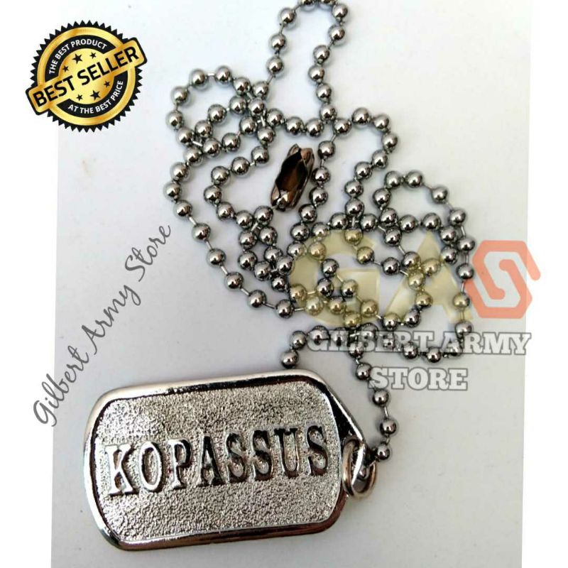 Kalung kopasus tni anti karat bahan titanium cor Grosir Murah Gilbert Army Store Kalung Tni Militer