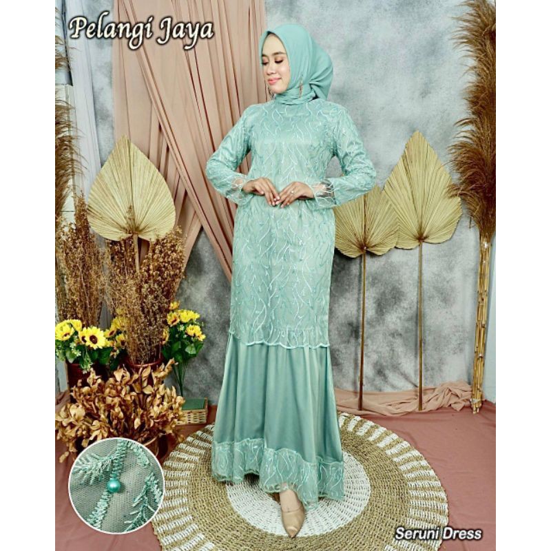 NEW REAL PICT GAMIS SERUNI DRESS/GAMIS MEWAH/GAMIS PESTA/GAMIS TULLE VELVET