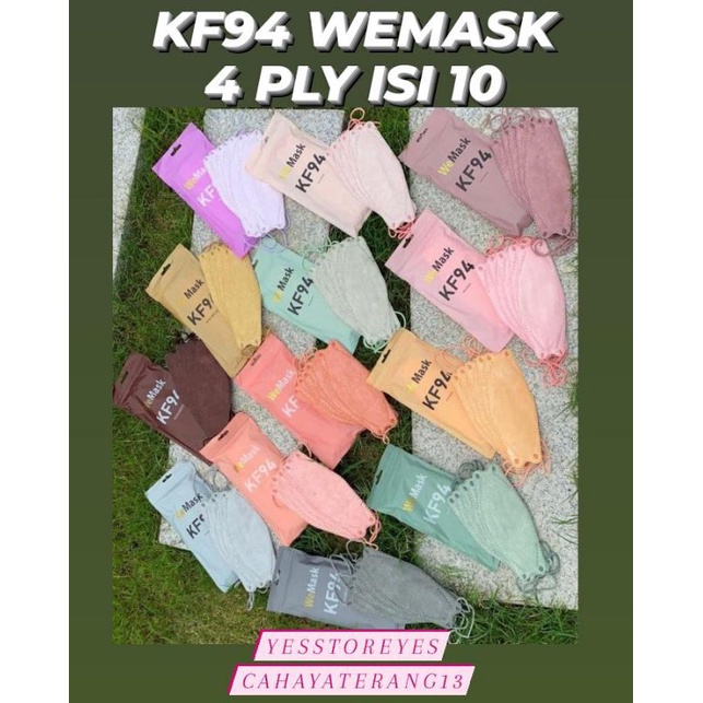 READY STOK MASKER WE MASK WEMASK WEMAZE WE MAZE WARNA PELANGI WARNA PASTEL NUDE MATCHA PINK KF94 KF 94 ISI 10 LBR