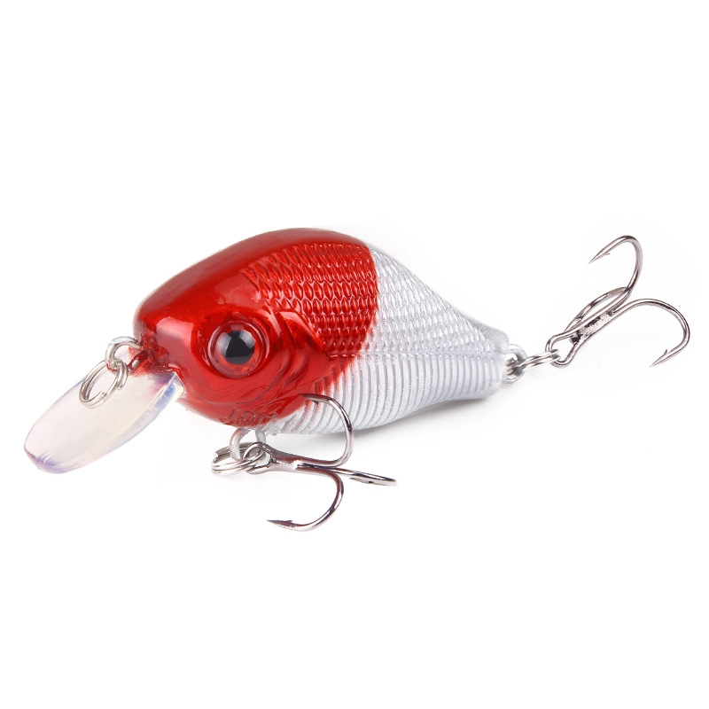 Umpan Pancing Umpan Mancing Kail Pancing Alat Pancing Umpan Pancing Buatan Alat Pancing Murah relix nusantara Heavy Sinking Minnow 1Pcs 3D Eyes CrankSet CrankBait Umpan Ikan Minnow Lure 8.5g/5CM