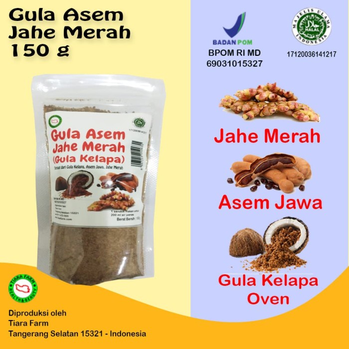

Gula Asem Jahe Merah (Gula Kelapa) 150 g - Tiara Farm (BERKUALITAS)