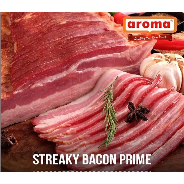 

STREAKY BACON AROMA 'PREMIUM QUALITY' 1KG 100% ASLI BALI