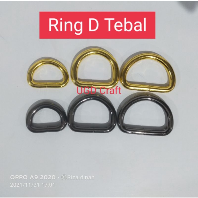 Ring D Tebal Gold dan Black