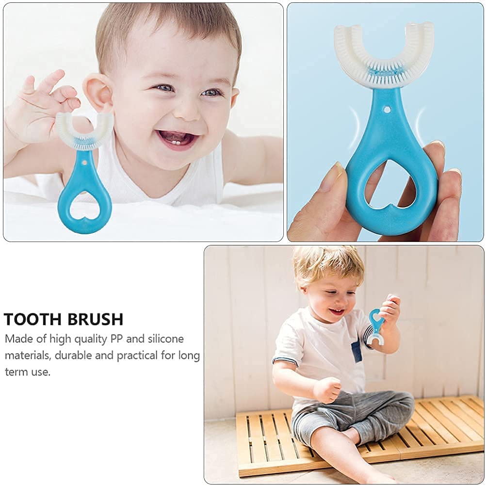 Sikat Gigi Anak Bentuk U Shape Silikon Halus Lembut Bayi Umur 2-12 Tahun Kids Toothbrush