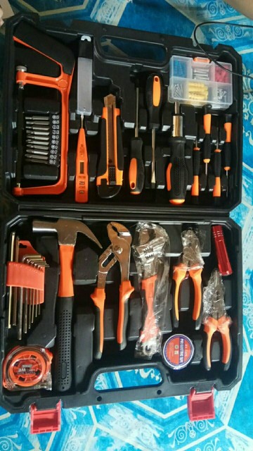 Tool Kit Besar Full Set Palu Tang Kunci L Obeng Gergaji Asli Uchiha