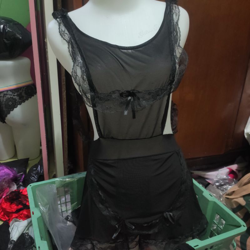 Baju Tidur Cosplay Seragam Jepang Hitam