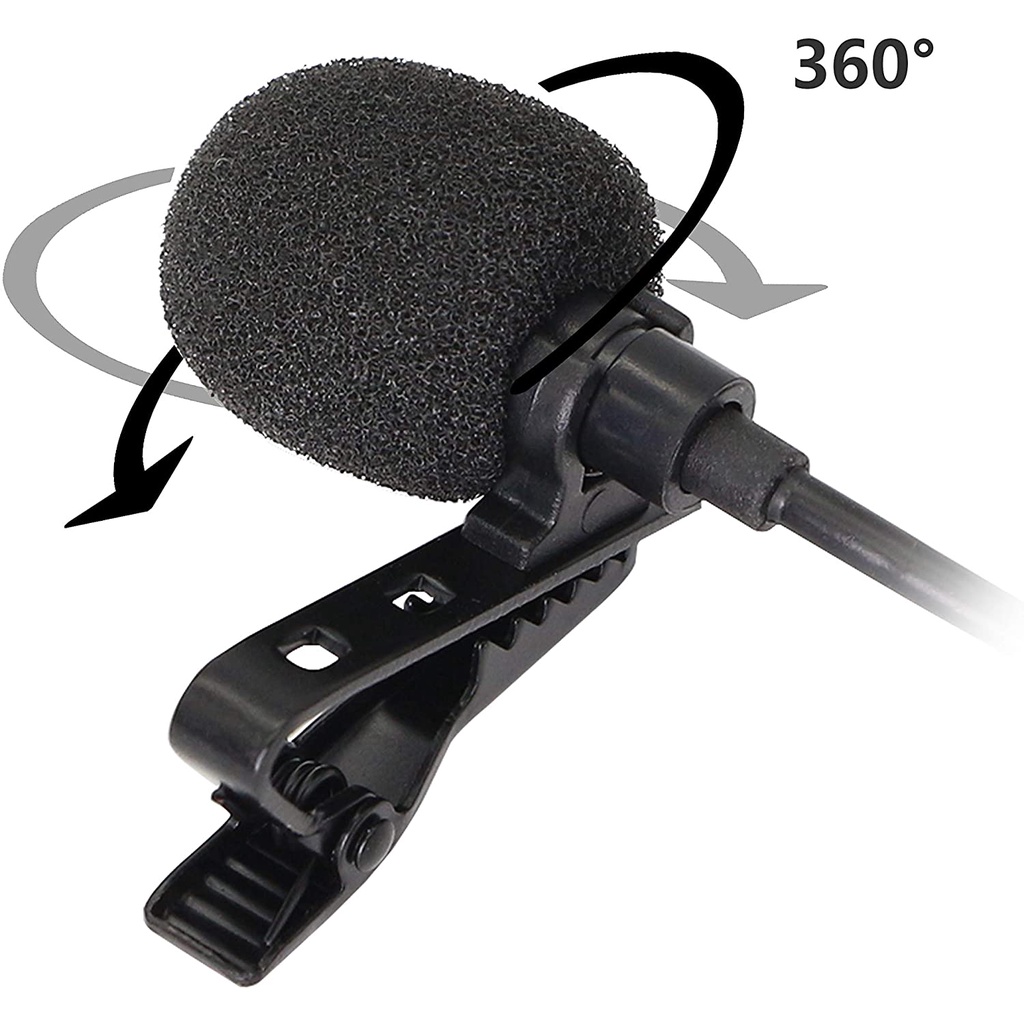 Microphone Lavalier Mic Clip On Type C + 3.5mm jack tiktok zoom smule