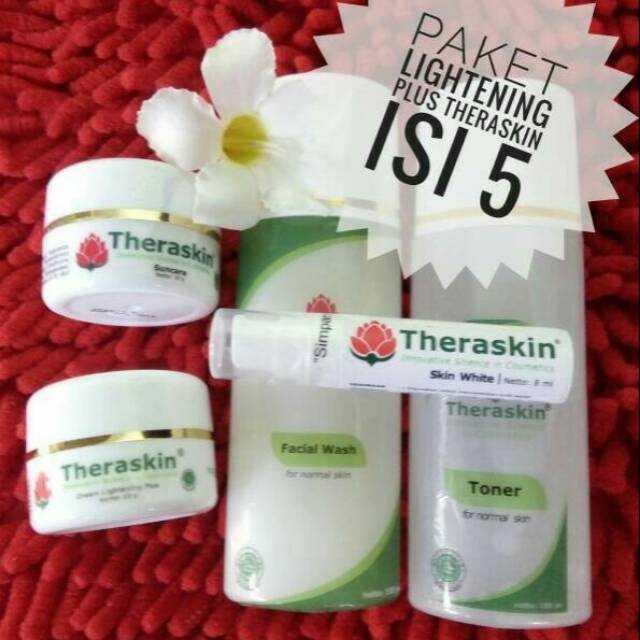 PAKET GLOWING LIGHTENING PLUS THERASKIN ISI 5