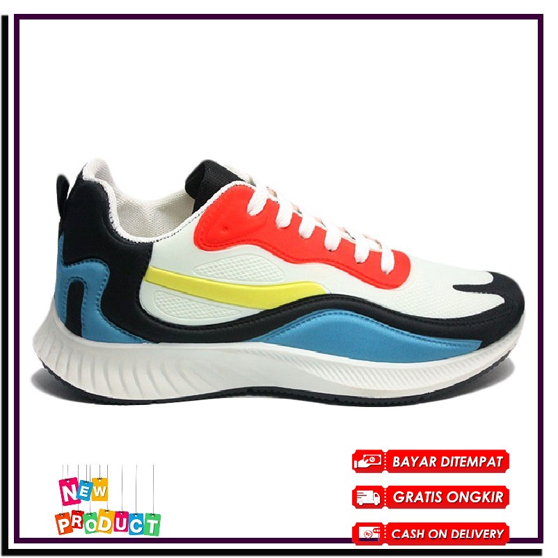 VaMoZ LOKI V765H Sepatu Sneaker Pria Hitam Keren Sport  Casual Training Gym SPATU LAKI LAKI COWOK CE