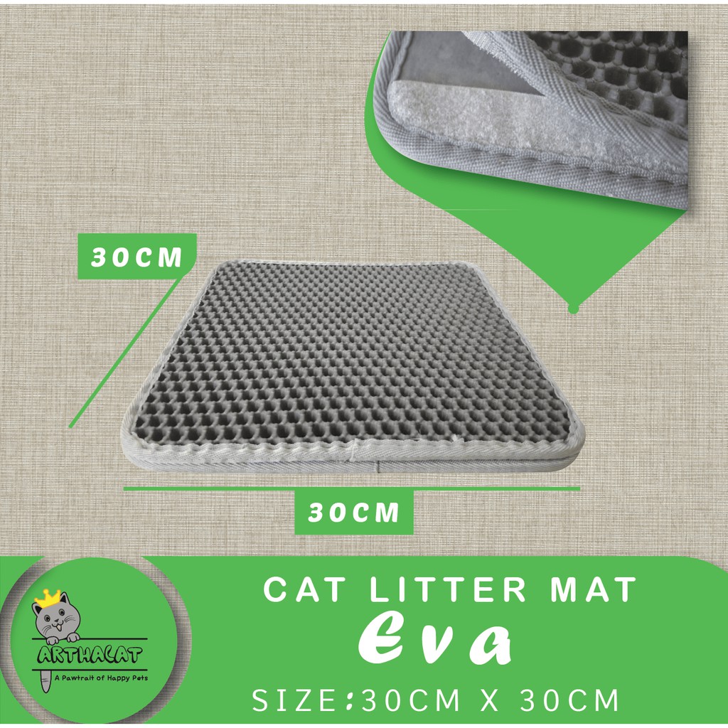 Mini Eva Double Layer Cat Litter Mat 30*30 cm - Keset Pasir Kucing