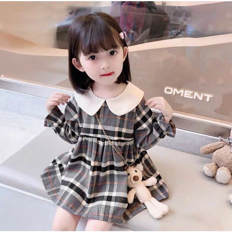 Dress anak premium import gratis boneka size baby-3th
