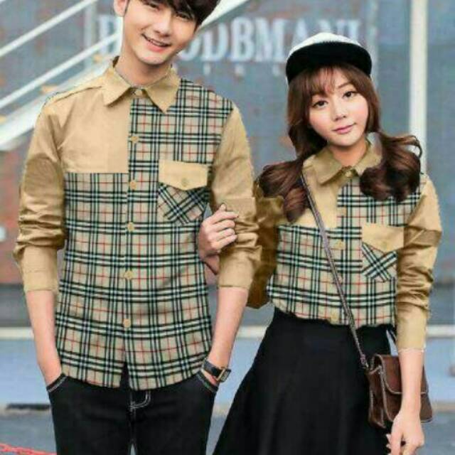 kemeja couple burberry