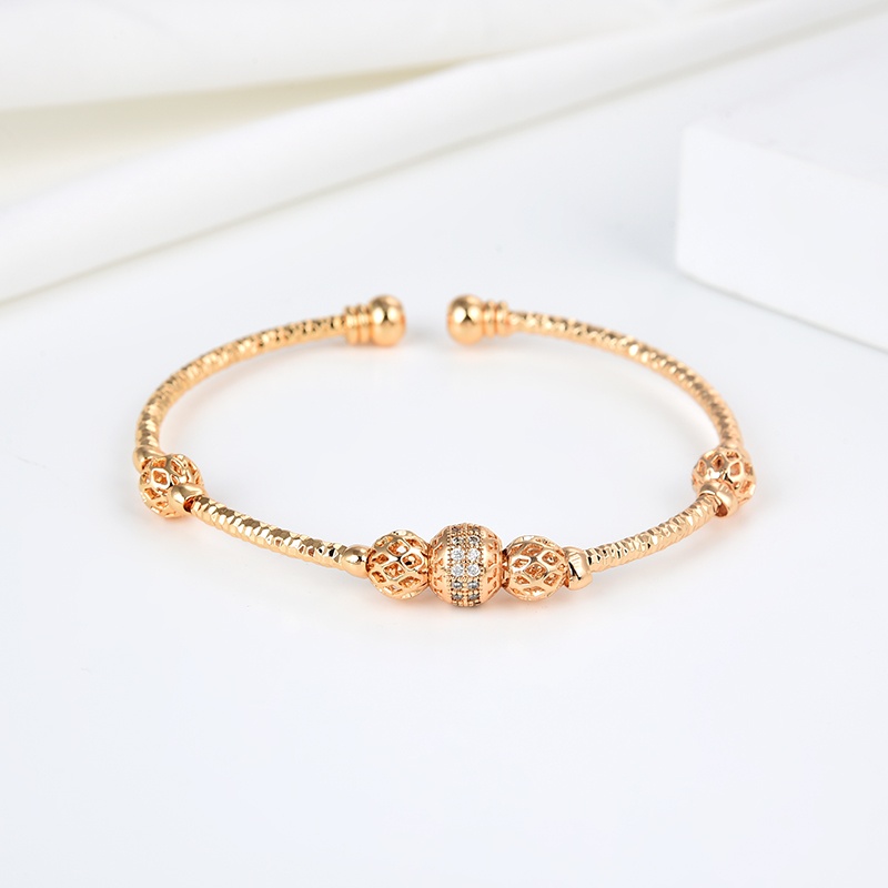 COD Gelang Titaniun Bangle Perak Wanita Diamond Titanium Premium Lapis 18K Anti Karat Berlian Korea Untuk Wanita Perhiasan perak 54b-118B-Emas