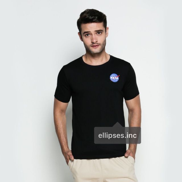  BAJU KAOS NASA  LITLLE LOGO UNISEX PREMIUM Shopee Indonesia