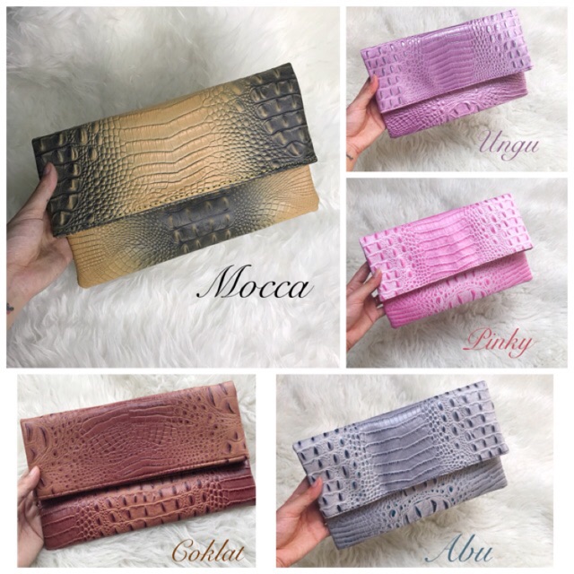 Clutch Croco Buaya Premium Import