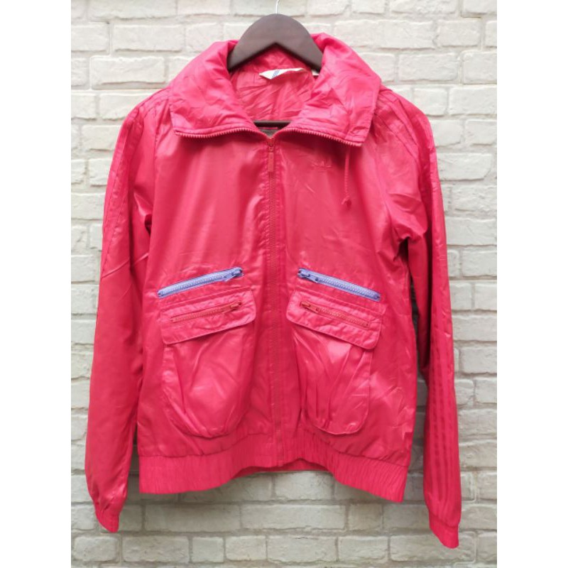 jaket adidas wanita vintage merah