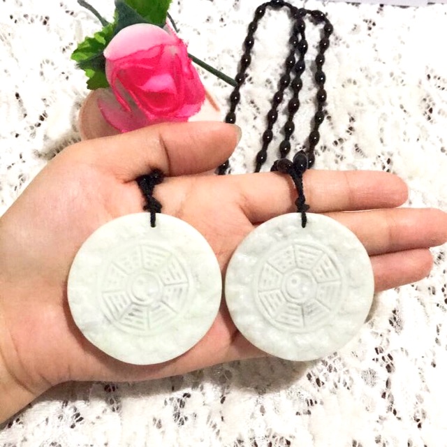 kalung giok asli giok 12 sio warna putih ready