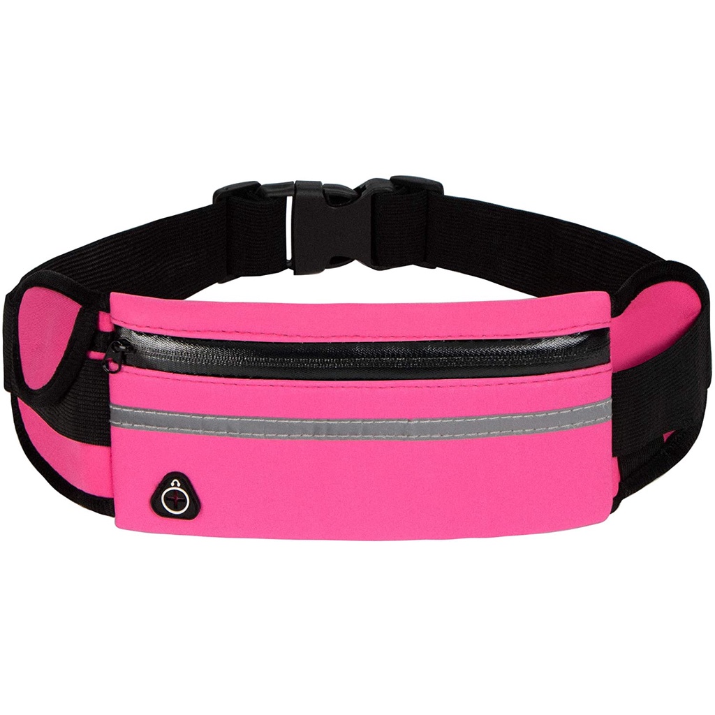 [COD] Sport Waist Bag Tas Pingggang Serbaguna untuk Olahraga Outdoor Tahan Air &amp; Elastis Kapasitas Besar - READY PINK &amp; BIRU