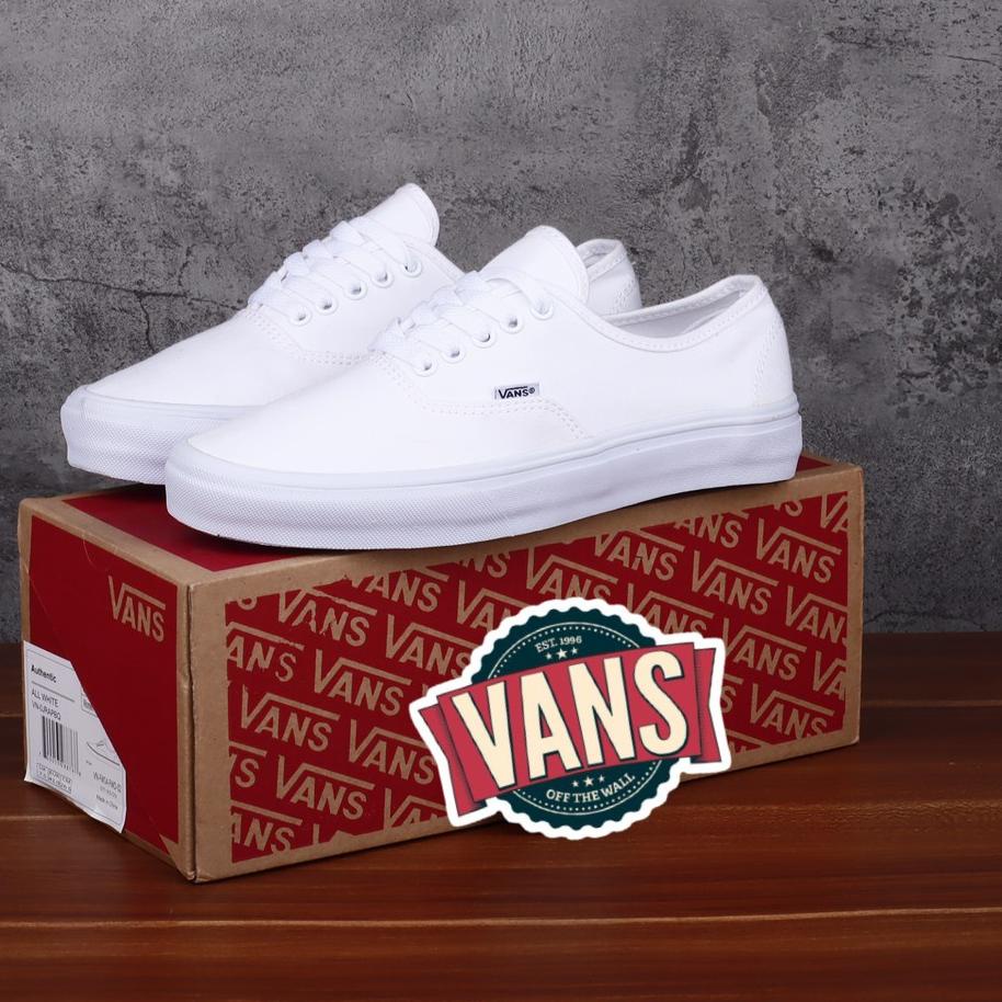 [KODE DRF] Sepatu Slip on Slide Wanita / Sepatu Pria Vans Authentic Putih Polos Sepatu Vens Pria Cla