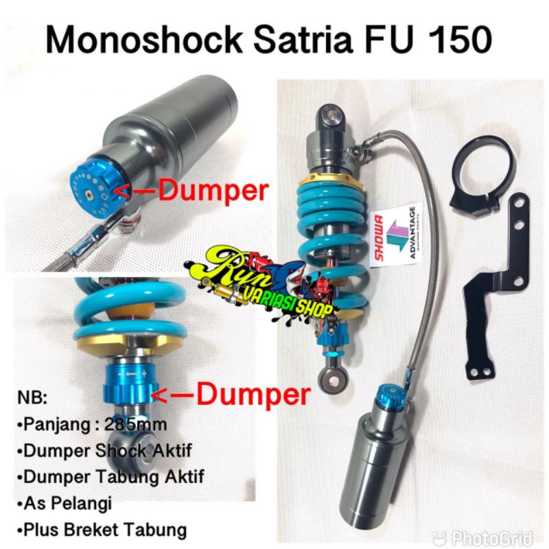 shok shockbreaker copy nitron uk 255mm dan 285mm monoshock Satria Fu 150 ninja rr sonic 150