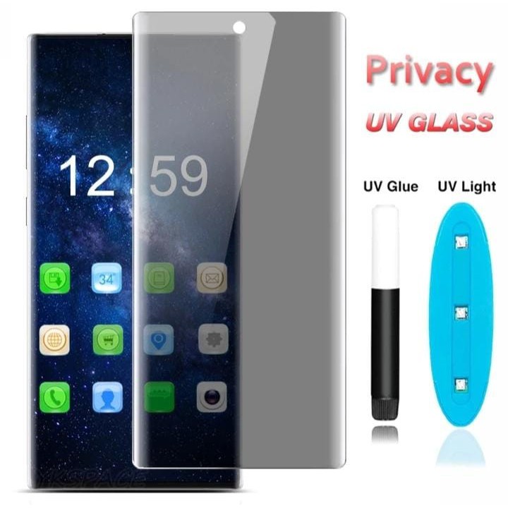 Samsung S21 Ultra Tempered Glass UV Spy Privacy Full Lem