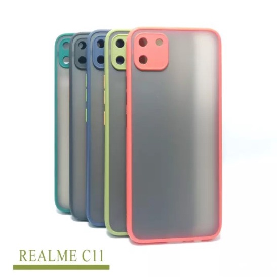 CASE MATTE REALME C11 TRANSPARAN FUZE MACARON MY CHOICE - FA