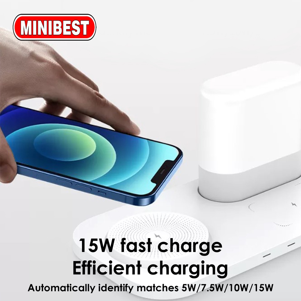 MINIBEST Wireless Charging Night Light 2 in 1 Fast Charging For Universal Smartphone Multifungsi