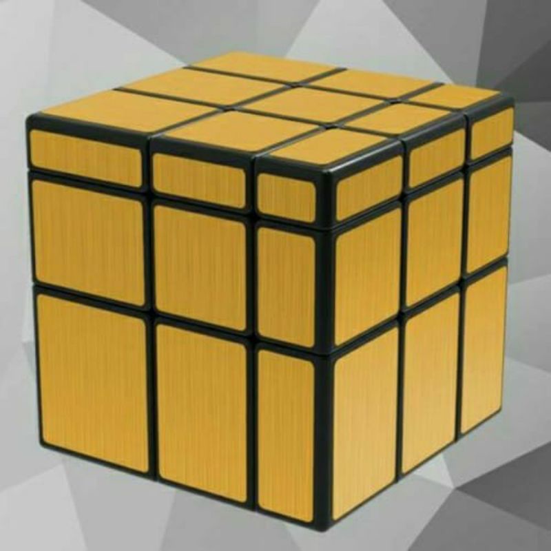 Rubik Mirror 3x3 Qiyi Mirror 3x3 Gold ORIGINAL