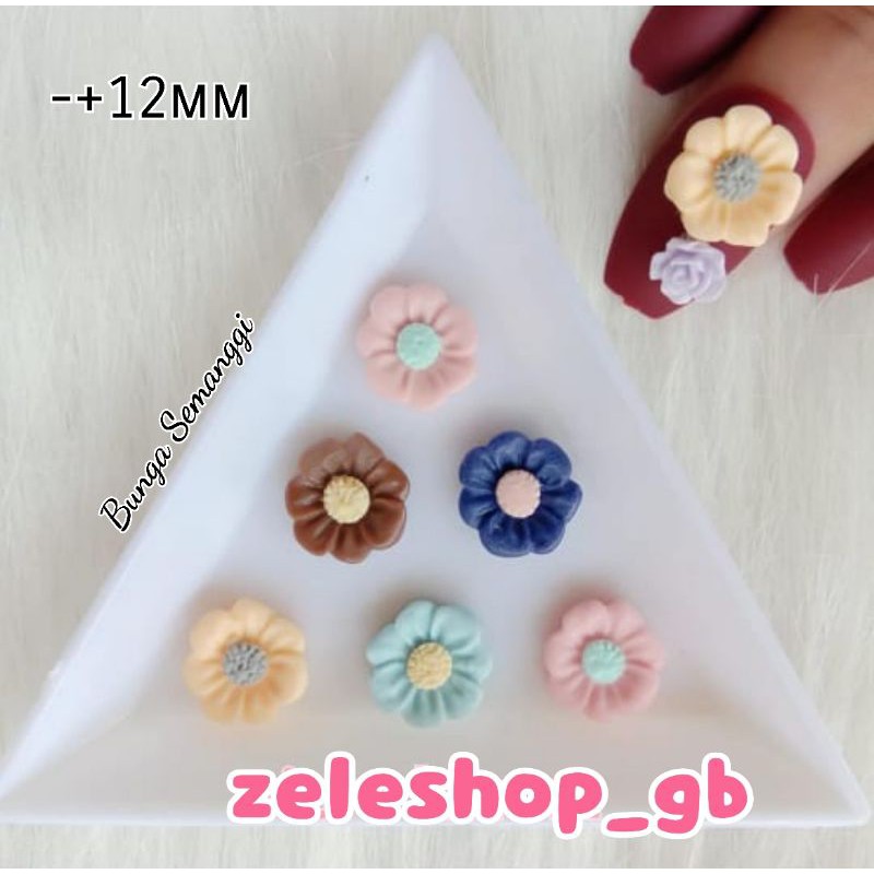 RESIN BUNGA SEMANGGI NAIL ART / HIASAN KUKU / TASBIH DIGITAL