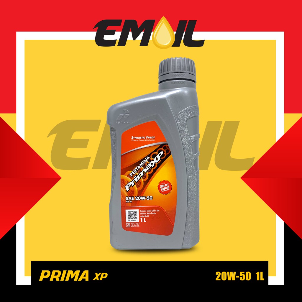 oli pertamina prima xp sae 20w-50 API SL 1 liter