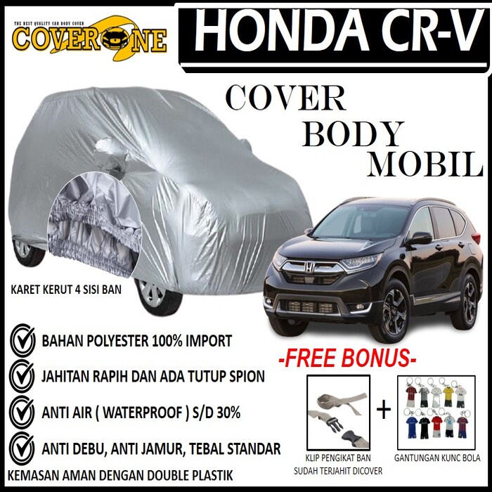 Selimut Sarung Body Cover Mobil CRV / Mantel Penutup Mobil CRV / Cover Mobil Outdoor Indoor / Selimut Mobil / Sarung Mobil / Cover Mobil Waterproof Anti Air Free Pengikat Ban