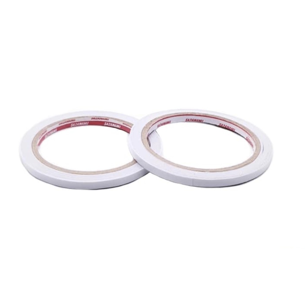 

Double Tape Kertas 1/4" Inch 6mm x 12m Sazanami Tissue acrylic 3m