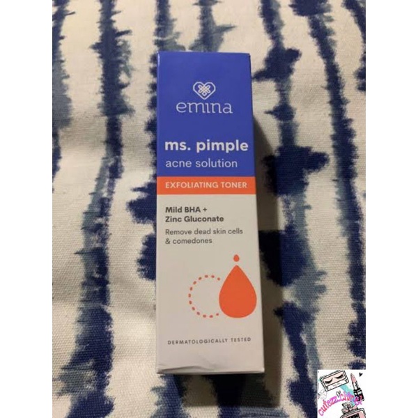 ☃️Cutezz_Ching1☃️Emina Ms. Pimple Acne Solution Exfoliating Toner 100ml