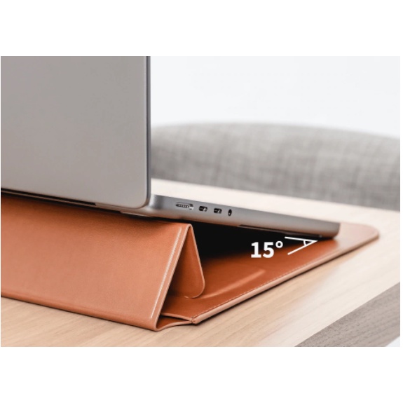 SwitchEasy Easy Stand Classic Leather Sleeve for MacBook Pro 14&quot; 16&quot;