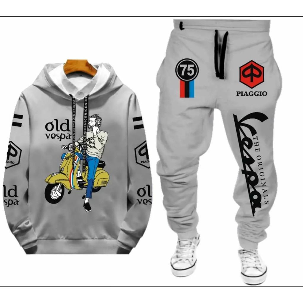 COD - ARPIOSSHOP - Stelan VESPA - Setelan Unisex SATU SET ( Hoodie + Jogger ) model Terbaru