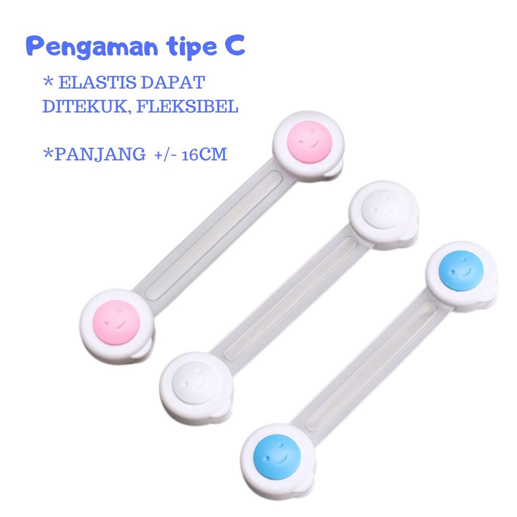 Pengaman Pengait  Laci Selorokan Lemari Kulkas | Safety Lock Baby Bayi| Pengaman pintu laci