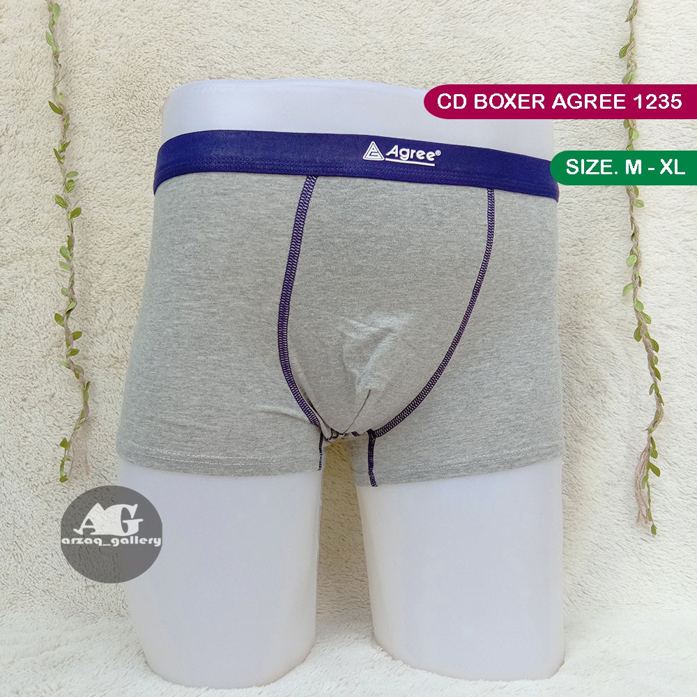 [ 3pc ] Celana Dalam Pria BOXER AGREE SPORT # 1235 / Motif Garis 1235