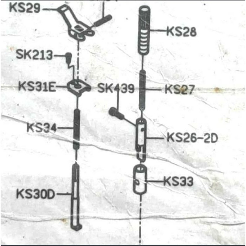 Tahanan Tangkai Sepatu Mesin Obras F700 - KS26-2D