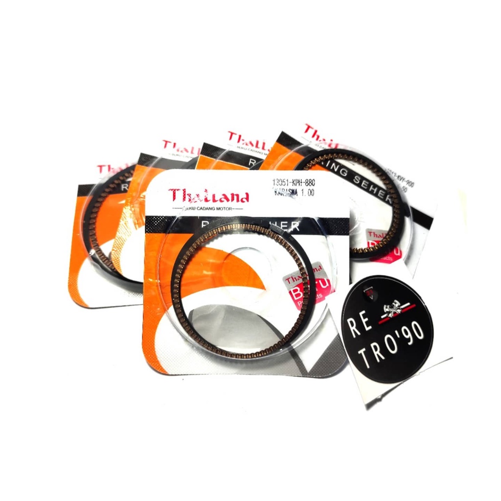 Thalland Piston Ring motor Karisma - Supra X 125 ukuran standar - 25 - 50 - 75 - 100 - 150 | Ring se