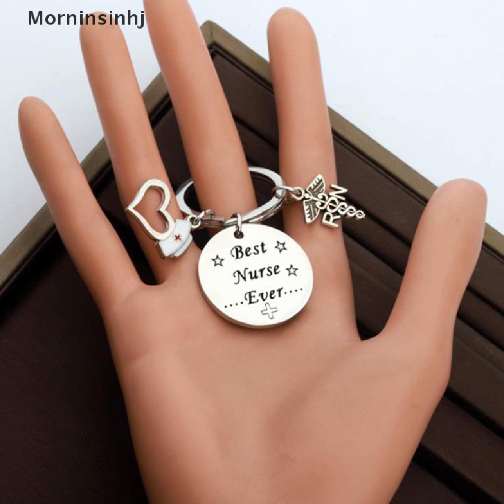 Mornin 1Pc Gantungan Kunci Hari Perawat Nurse Week Doctor Gift Pendant Keyring Best Nurse Ever id