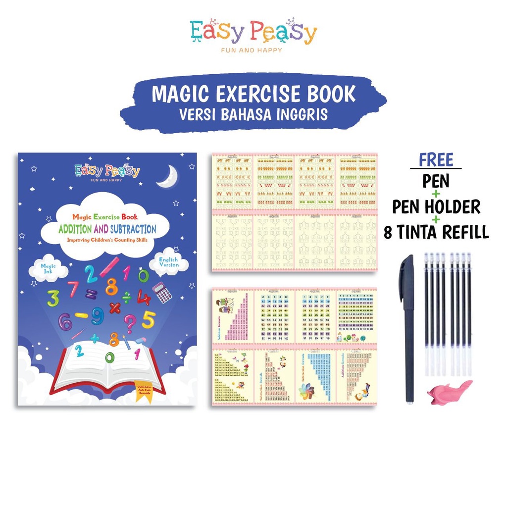 Easy Peasy Magic Exercise Book Counting Buku Pintar Belajar Menghitung Versi Bahasa Inggris Senilai Rp16 499