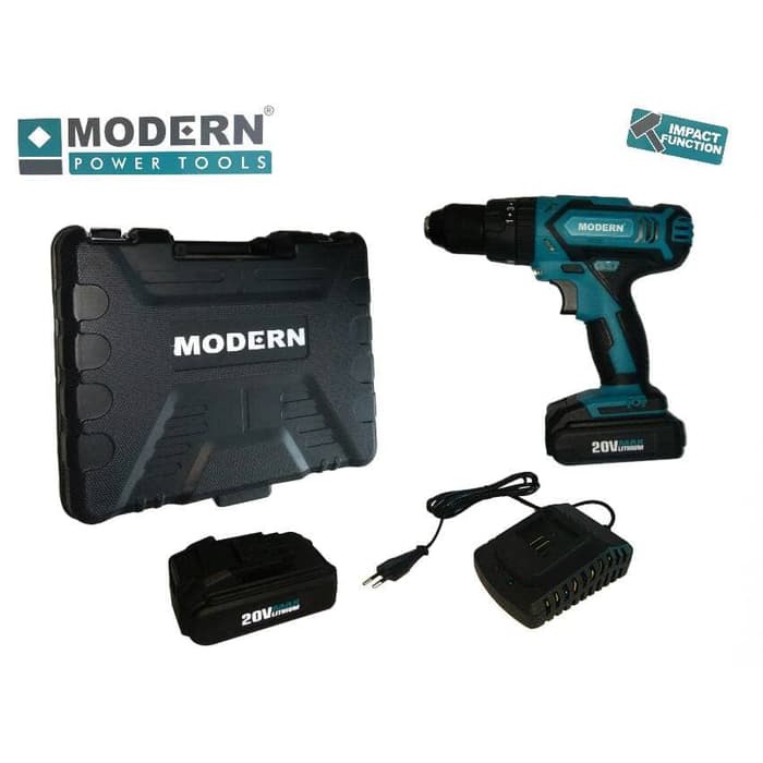Mesin Borset modern bor Baterai 20vLI bor 13mm mesin bor tembok beton K1